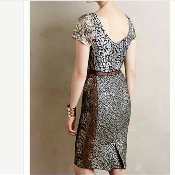 Byron Lars Pieced Brocade Dress